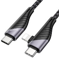 Cablu USB Hoco U95 2-in-1 Freeway Type-C to Type-C/Lightning