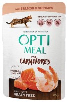 Hrană umedă pentru pisici Optimeal Adult Cats Grain Free Salmon & Shrimps 12pcs