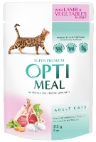 Hrană umedă pentru pisici Optimeal Adult Cats Lamb & Vegetables 12pcs