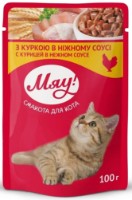Hrană umedă pentru pisici Мяу Курица в нежном соусе 0.1kg 24pcs