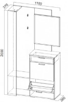 Прихожая SV-Мебель №4 Дуб Делан/Белый
