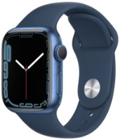 Смарт-часы Apple Watch Series 7 45mm Blue Aluminium Case with Abyss Blue Sport Band (MKN83)