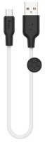 Cablu USB Hoco X21 Plus for Micro 0.25m Black/White