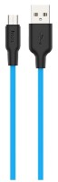 Cablu USB Hoco X21 Plus for Micro Black/Blue