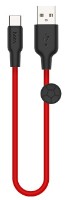 Cablu USB Hoco X21 Plus for Type-C 0.25m Black/Red