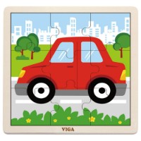 Puzzle Viga 9 Puzzle Car (51444)