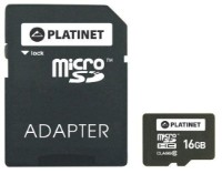Карта памяти Platinet microSDHC 16Gb + Adapter (PMMSD1610)