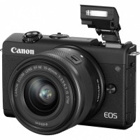 Aparat foto Canon EOS M200 + 15-45mm  f/3.5-6.3 IS STM Black