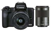 Aparat foto Canon EOS M50 Mark II Black + EF-M 15-45mm f/3.5-6.3 IS STM + EF-M 55-200mm f/4.5-6.3 IS STM