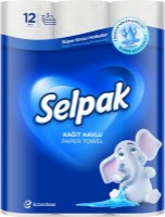 Бумажные полотенца Selpak Super Absorbent 3 слоя 12 рулонов