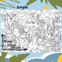 Carte de colorat pentru copii PicTub Jungla (PT005)