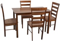 Set masă și scaune Evelin Gloria Burnish + 4 Gloria Burnish/F-789 Brown