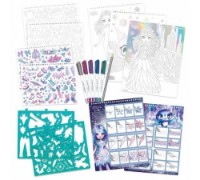 Carte de colorat pentru copii Nebulous Stars Geometric Crystal Pages Iceana (11122)