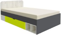 Детская кровать Yasen Дисней 1200 Графит серый/Дуб Крафт белый/Лайм