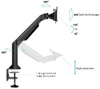 Кронштейн для монитора  Multibrackets M VESA Gas Lift Arm Desk or Wall Basic Black