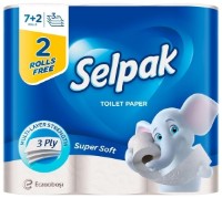 Туалетная бумага Selpak Super Soft 3 plies 9 rolls
