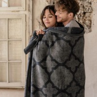 Pătura IBENA Jacquard Marsa Grey 150x200cm imaginea #2 — magazin online Desire.md