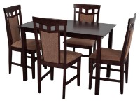Set masă și scaune Evelin Gloria Chocolate + 4 стула Deppa R Chocolate/F-789 Brown