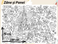 Carte de colorat pentru copii PicTub Zâne si ponei (PT003)