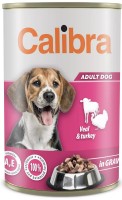 Hrană umedă pentru câini Calibra Adult Veal & Turkey 1.24kg