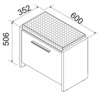 Мини комод Ambianta Solaris 506x352x600mm Cremona-Alb фото №2 — интернет-магазин Desire.md