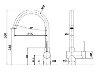 Baterie bucătărie Fabiano FKM 39 SS Inox imaginea #2 — magazin online Desire.md