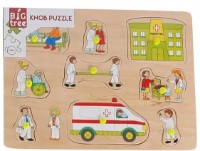 Joc educativ Big Tree Knob Puzzle Police/Ambulance/Fire (610067)