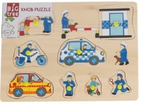 Joc educativ Big Tree Knob Puzzle Police/Ambulance/Fire (610067)