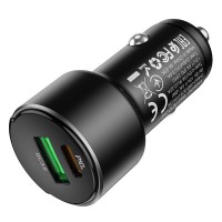 Автомобильная зарядка Hoco Z42 Light Road Black