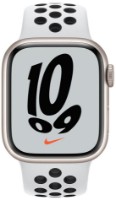 Смарт-часы Apple Watch Series 7 Nike 45mm Starlight Aluminium Case with Pure Platinum Sport Band Black (MKL43)