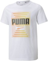 Tricou pentru copii Puma Alpha Graphic Tee B Puma White 152 (84729202)