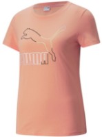 Tricou de dame Puma Mis Graphic Tee Peach Pink XS
