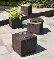 Fotoliu moale Keter Cube With Cushion Brown (209435)