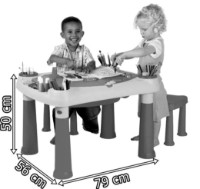 Детский столик со стульями Keter Creative Play Table Set Light Green/Turquoise (231593)