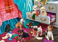 Puzzle Castorland 300 Puppies in the Bedroom (B-030392)