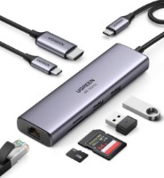 Концентратор Ugreen 6 in 1 USB-C CM512 Silver (60515)