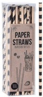 Набор соломок для коктейля бумажных Paper Straws 100pcs 19.5cm (44742)
