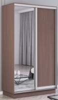 Dulap cu uşi glisante Mobildor-Lux Fox 120x220 (2226 Wenghe) Uși una PAL/Una oglinda