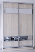 Dulap cu uşi glisante Mobildor-Lux Fox 140x220 (3025 Sonoma) Uși din PAL cu elemente oglinda