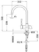 Смеситель для кухни Teka OS 200 Chrome фото №2 — интернет-магазин Desire.md