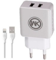 Încărcător WK Desing Wall Charger with Cable USB to Lightning White (WP-U11ULWH)
