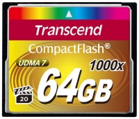 Карта памяти Transcend CompactFlash 64Gb 1000X (TS64GCF1000)