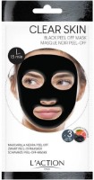 Mască pentru față L'Action Black Peel Off Mask 3pcs