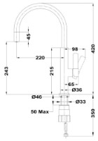 Смеситель для кухни Teka FOT 995 Brass фото №2 — интернет-магазин Desire.md