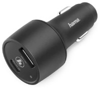 Автомобильная зарядка Hama USB-C+USB-A 42 Watt Black (183323)
