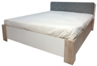 Кровать Yasen Венера 160x200  +Ламели Дуб Крафт Серый /Белый