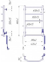 Полотенцесушитель Mario Trapeze HP-I 650x430/110 TR K
