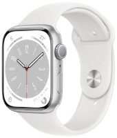 Смарт-часы Apple Watch Series 8 45mm Silver Aluminium Case with White Sport Band (MP6N3)
