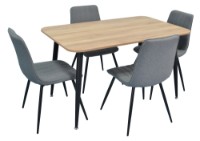 Set masă și scaune Evelin DT 405-2 + 4 XR-154B Grey 5 75cm Rogojca