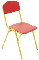 Школьный стул Tisam (0242F) Жёлтый/Красный